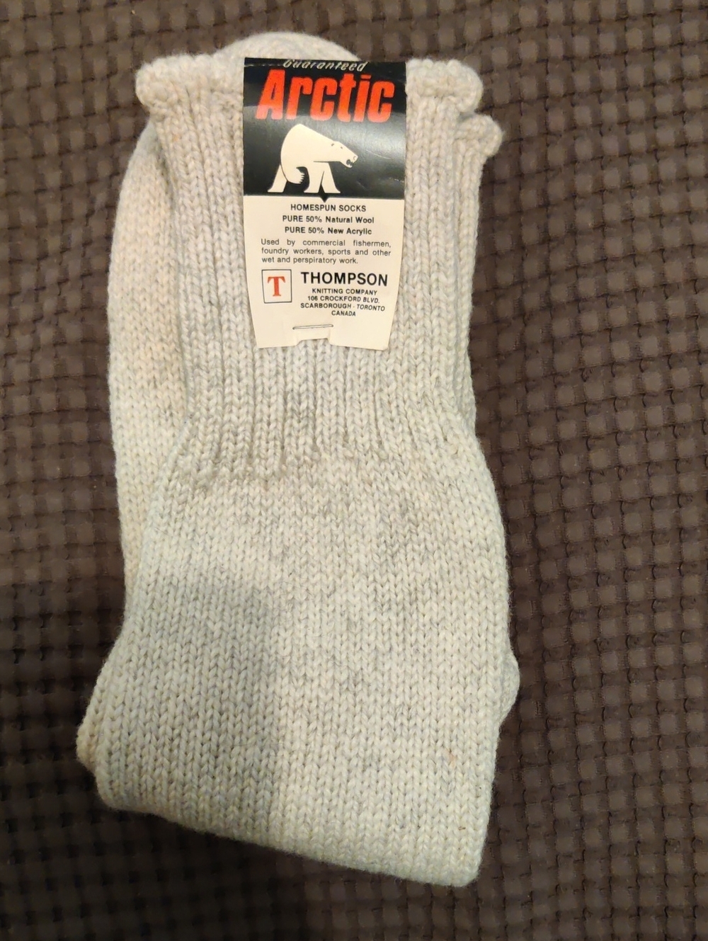 Thompson Cream Knit Homespun Men's Socks